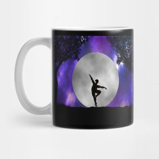 Plus size ballerina full moon galaxy Mug